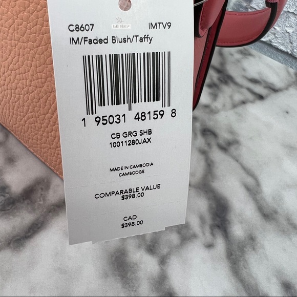 Coach Georgie Shoulder Bag Crossbody In Colorblock Faded Blush Taffy - Picture 12 of 14